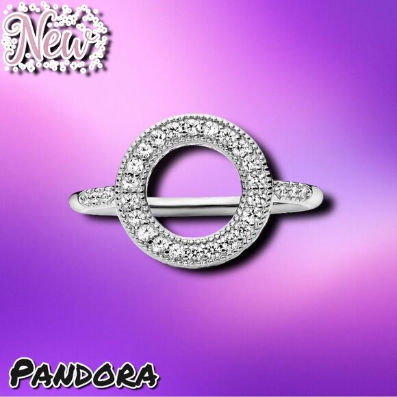 New Pandora Hearts of Pandora Halo Ring – Sterling Silver CZ – Size 7 - Picture 6 of 8